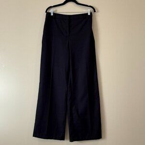 Jones New York Stretch Flat Front Navy Trouser Dress Pants Size 12